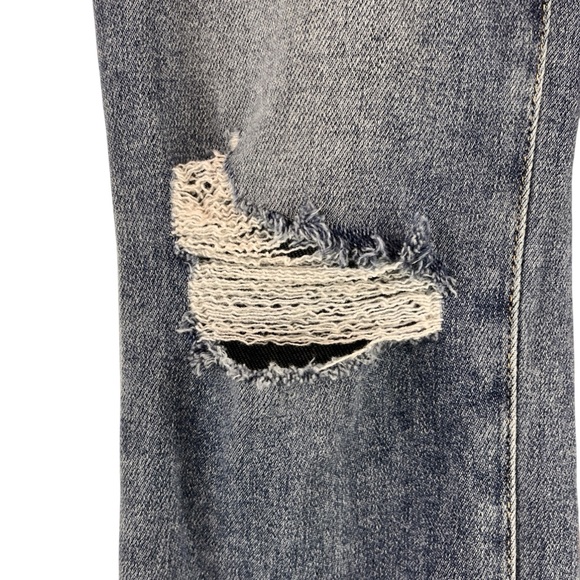 PAIGE Cindy Straight Leg Ankle Jeans Denim Speak Easy Destructed Sz 25 - Picture 8 of 15